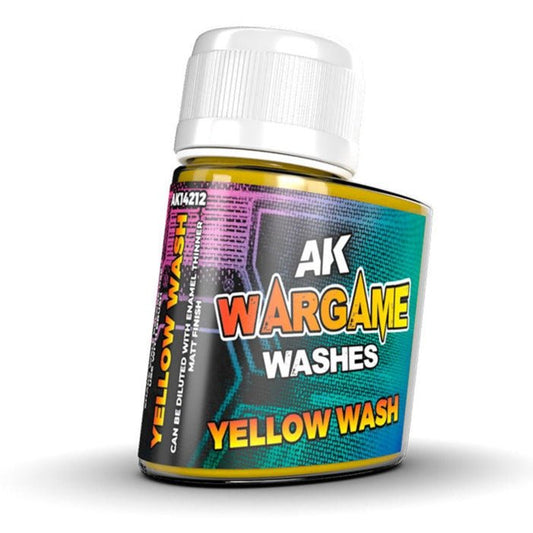 AK Interactive Wash for Wargamers - Yellow Wash weathering product for scale models