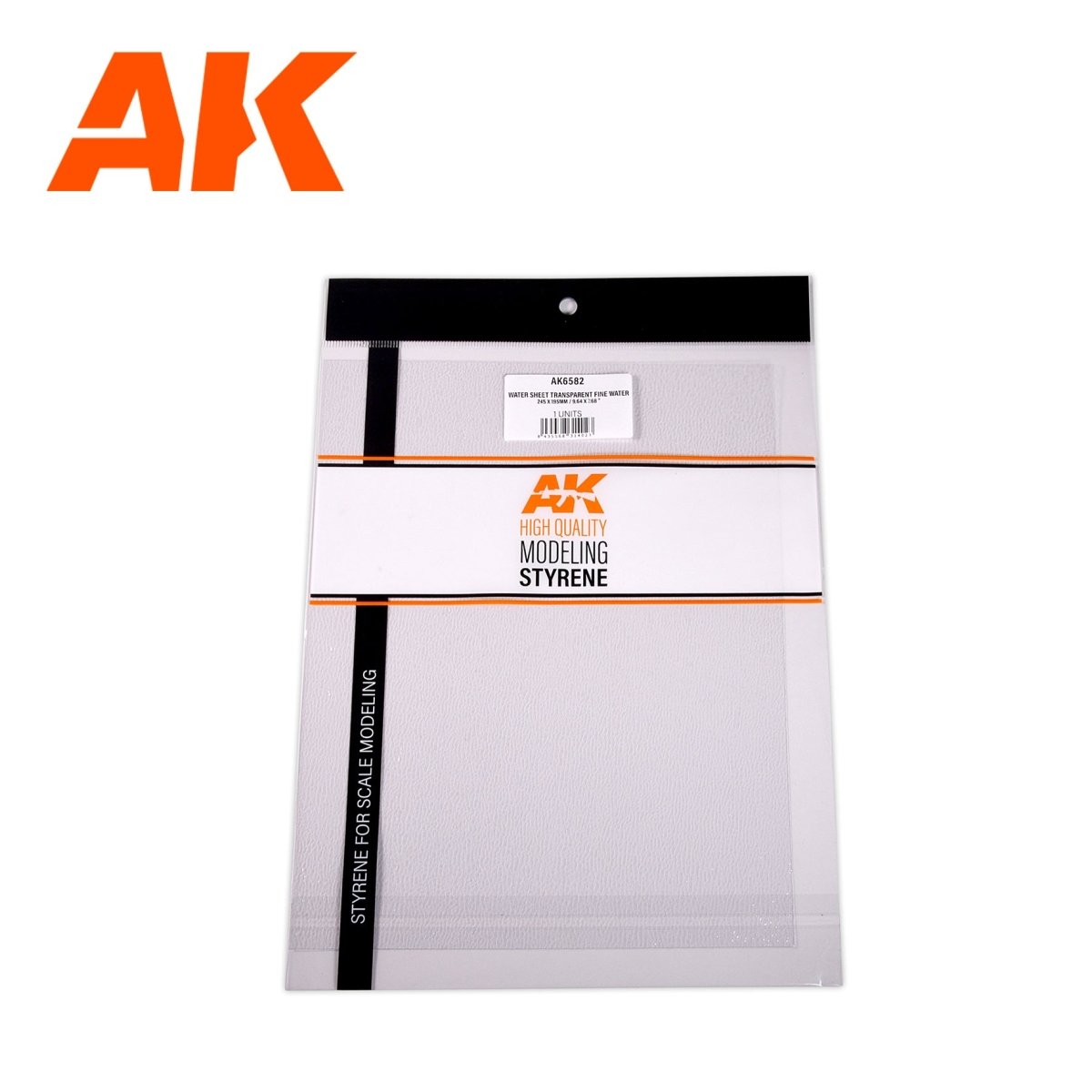 AK Interactive - Water Sheet Transparent Fine Water 245x195mm - Loaded Dice