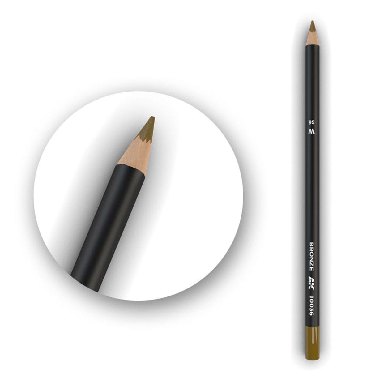 AK Interactive weathering watercolour pencil Bronze