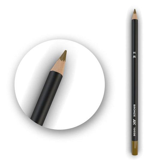 AK Interactive weathering watercolour pencil Bronze