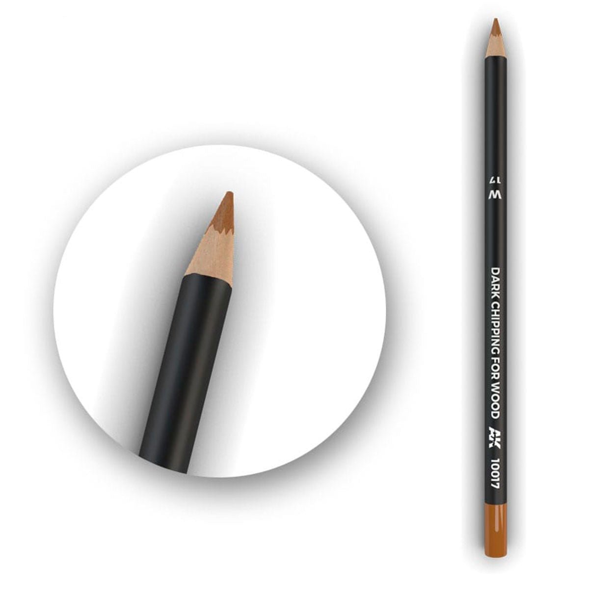 AK Interactive weathering watercolour pencil Dark Chipping for Wood