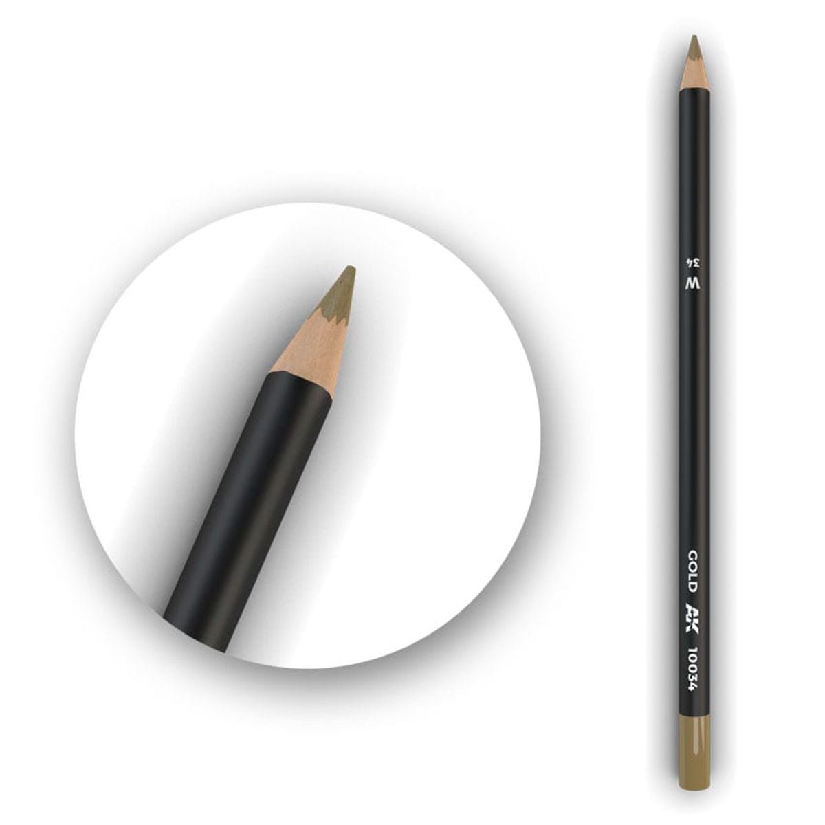 AK Interactive weathering watercolour pencil Gold