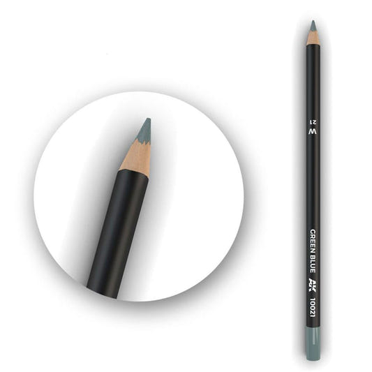 AK Interactive weathering watercolour pencil Green Blue