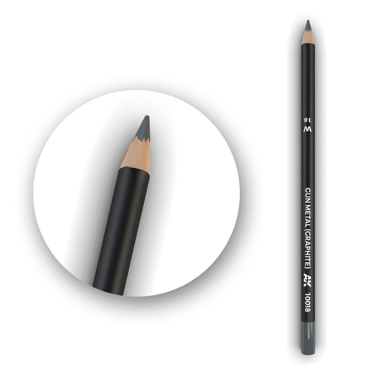 AK Interactive weathering watercolour pencil Gun Metal (Graphite)