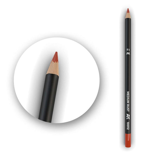 AK Interactive weathering watercolour pencil Medium Rust