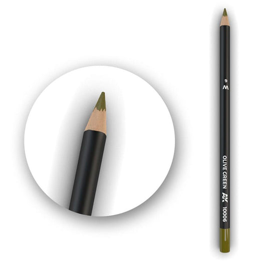 AK Interactive weathering watercolour pencil Olive Green