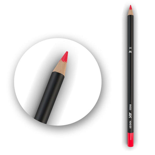AK Interactive weathering watercolour pencil Red
