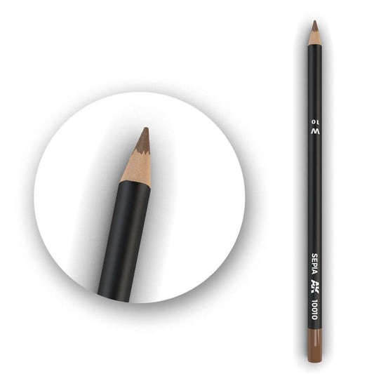 AK Interactive weathering watercolour pencil Sepia