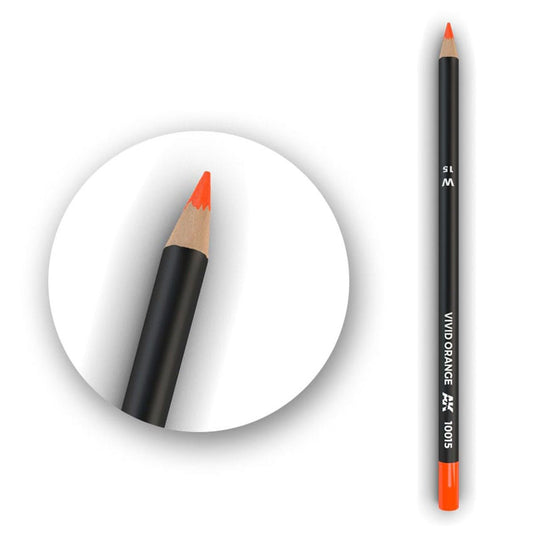 AK Interactive weathering watercolour pencil Vivid Orange