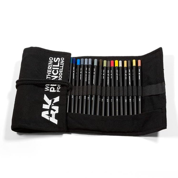 AK Interactive weathering watercolour pencil Weathering Pencils Full Range Case