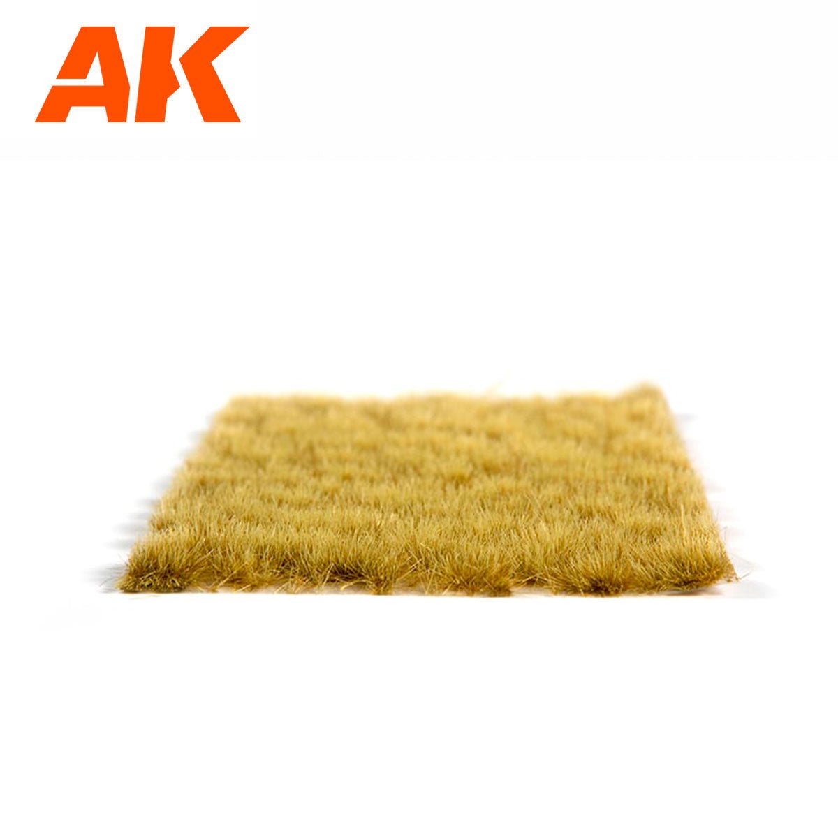 AK Interactive Wild Tufts 6mm, sheet of self-adhesive straw-coloured grass tufts seen from the side