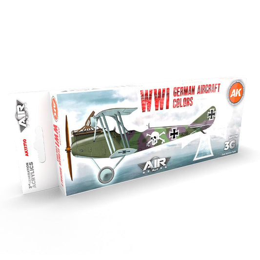 AK Interactive 3rd Generation acrylic paint set WWI German Aircraft Colors Set 3G