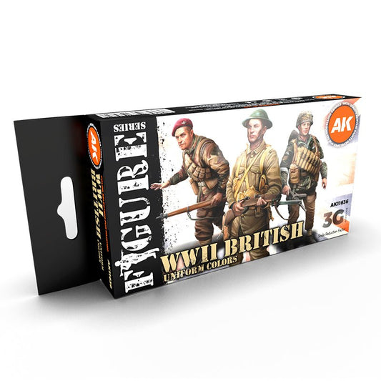 AK Interactive 3rd Generation acrylic paint WWII British Uniform Colors 3G 17ml dropper bottle