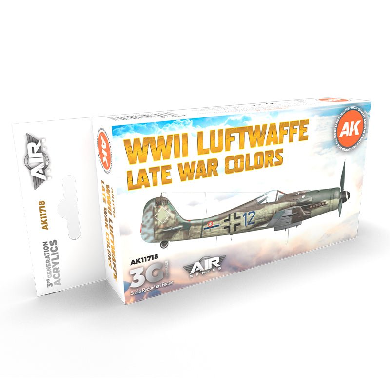AK Interactive 3rd Generation acrylic paint set WWII Luftwaffe Late War Colors Set 3G