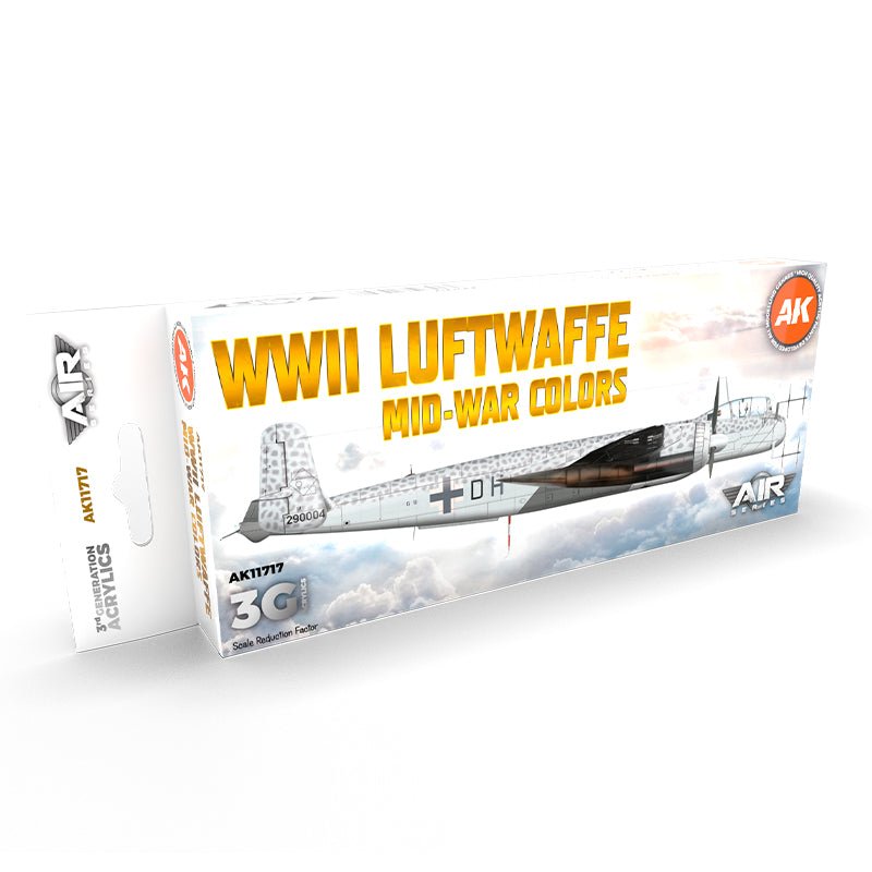 AK Interactive 3rd Generation acrylic paint set WWII Luftwaffe Mid-War Colors Set 3G