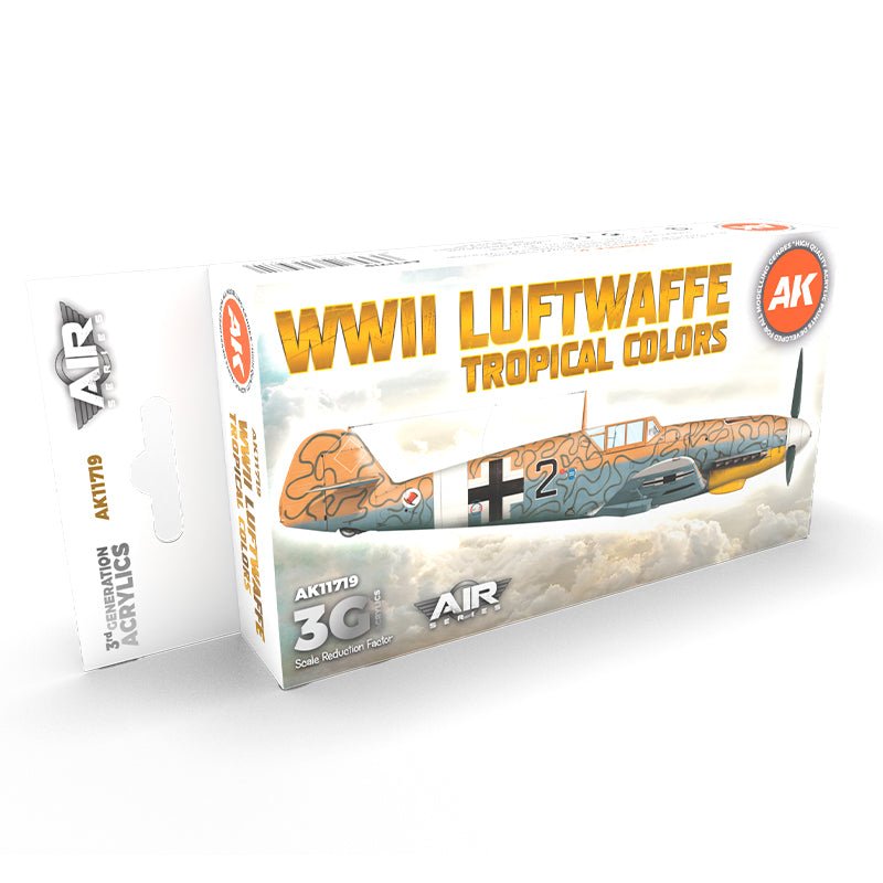 AK Interactive 3rd Generation acrylic paint set WWII Luftwaffe Tropical Colors Set 3G