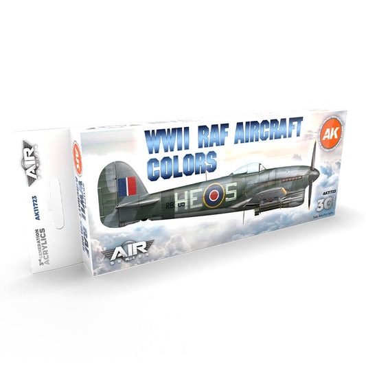 AK Interactive 3rd Generation acrylic paint set WWII RAF Aircraft Colors Set 3G
