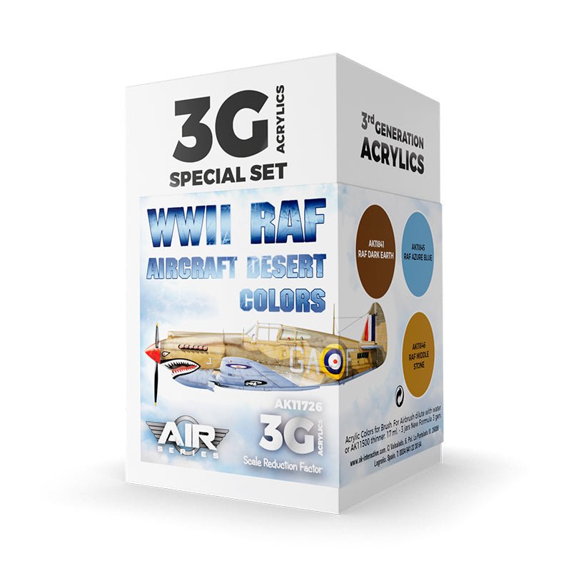 AK Interactive 3rd Generation acrylic paint set WWII RAF Aircraft Desert Colors Set 3G