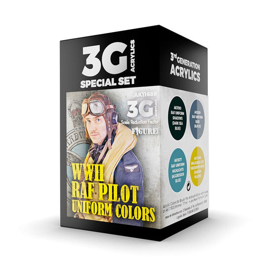 AK Interactive 3rd Generation acrylic paint WWII RAF Uniform Colors 3G 17ml dropper bottle