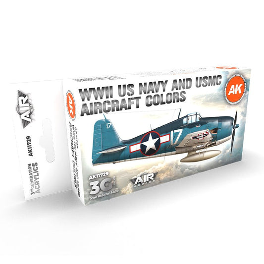 AK Interactive 3rd Generation acrylic paint set WWII US Navy & Usmc Aircraft Colors Set 3G