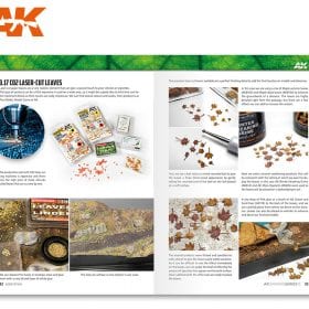 AK Learning 10 Mastering Vegetation spread on laser-cut paper leaves and scattering leaf litter