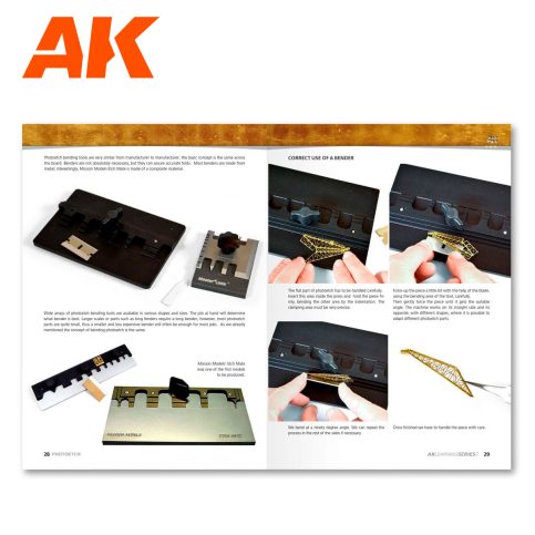 AK Learning 7 Photoetched Parts pages on photo-etch bending tools and their correct use