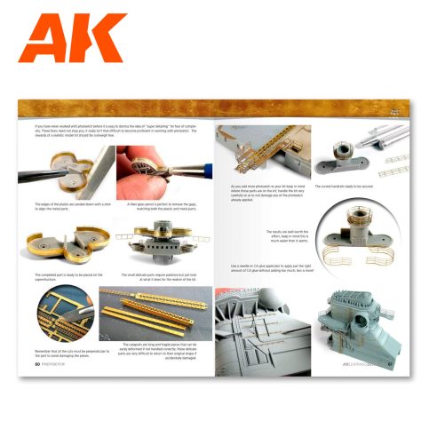 AK Learning 7 Photoetched Parts pages on shaping and fitting small etched details