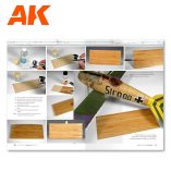 AK Realistic Wood Effects book spread painting wooden planks and a lettered signpost