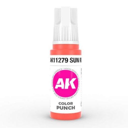 AK Interactive 3rd Gen Acrylic - Sun Red Color Punch AK11279 - Loaded Dice