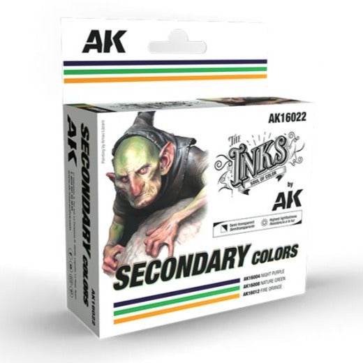 AK Interactive - The Inks - Secondary Colors Set AK16022 - Loaded Dice Barry Vale of Glamorgan CF64 3HD