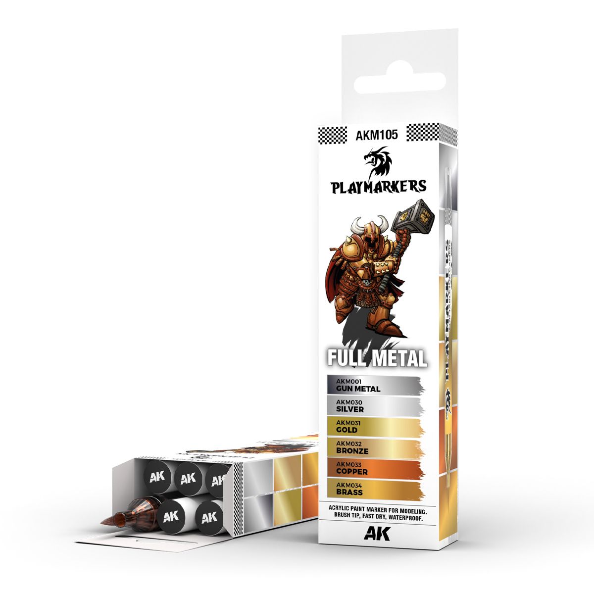 AK Interactive Playmarkers Set - Full Metal - Loaded Dice