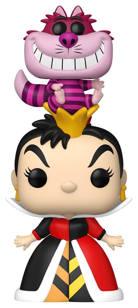 Funko POP! Premium Queen of Hearts vinyl figure from Alice in Wonderland with the Cheshire Cat on her head