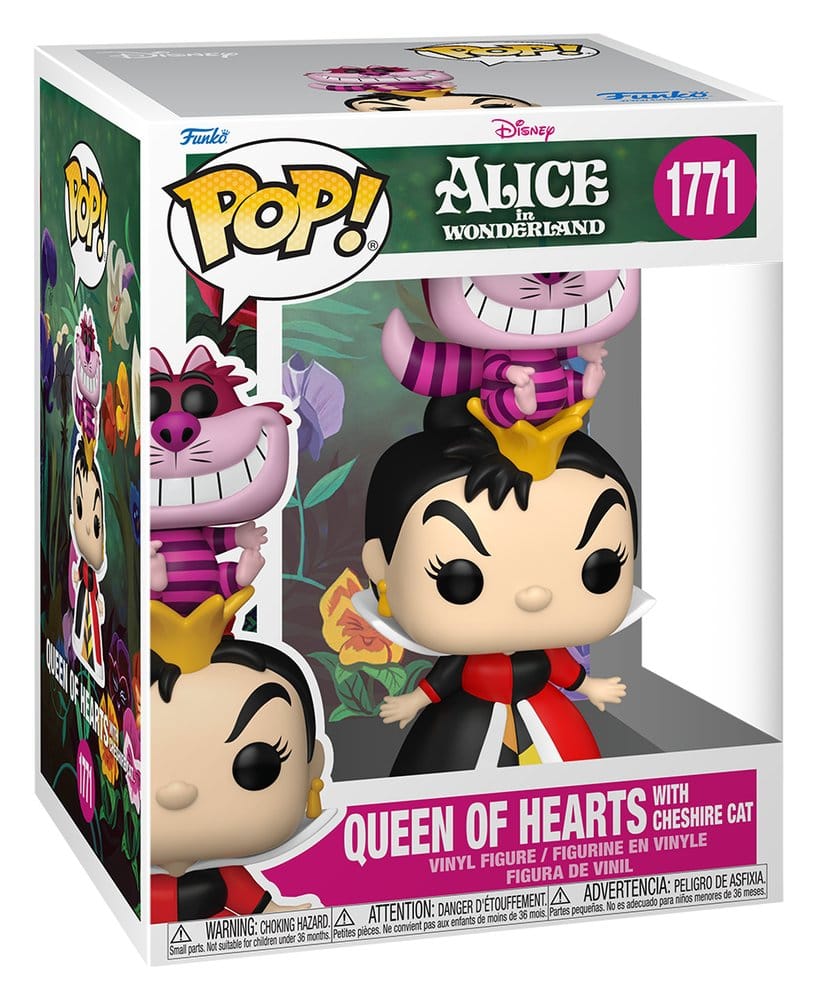 Alice in Wonderland Funko POP! 1771 Queen of Hearts with Cheshire Cat vinyl figure in its box