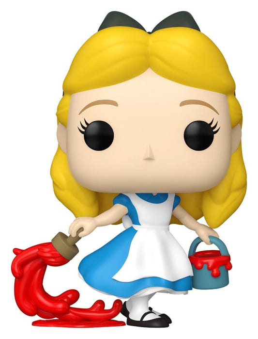 Funko POP! Alice vinyl figure from Disney's Alice in Wonderland with brush and red paint pot