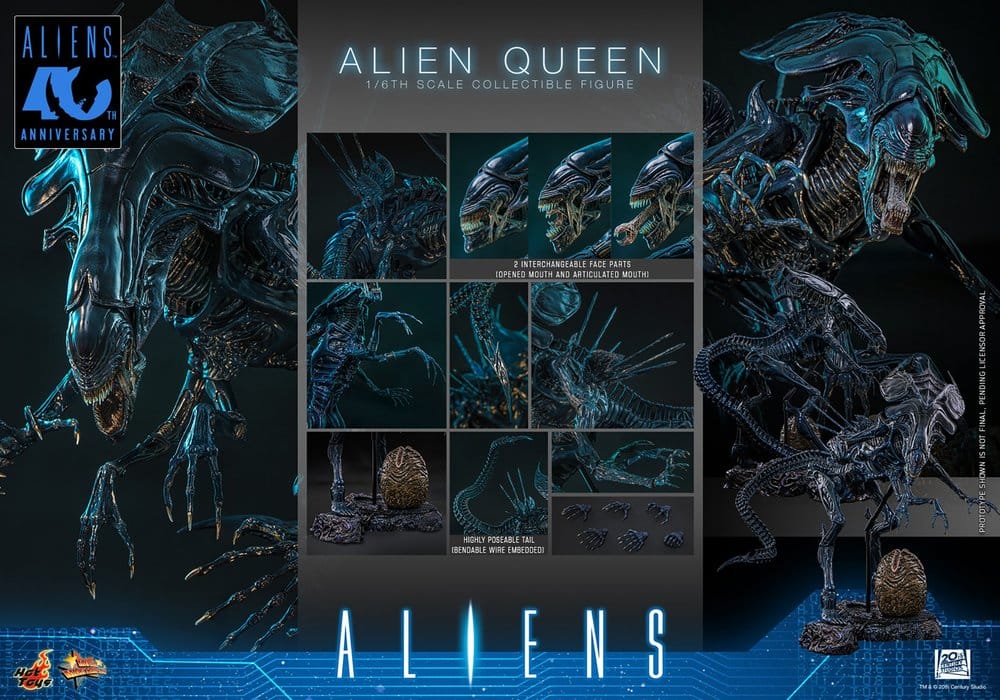 Hot Toys Alien Queen figure with Xenomorph egg