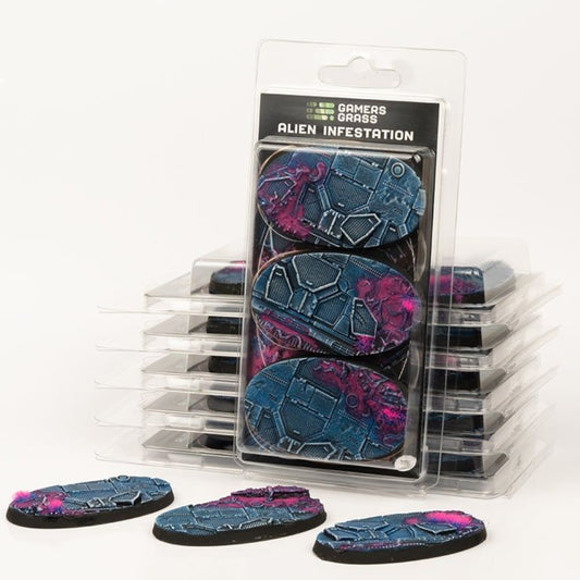 Gamers Grass Alien Infestation Oval Bases - 75mm (x3) - Loaded Dice