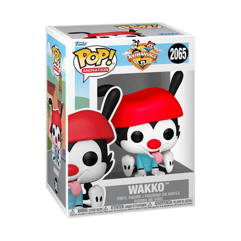 Funko Pop! Animaniacs Wakko vinyl figure 2065 shown in its window display box