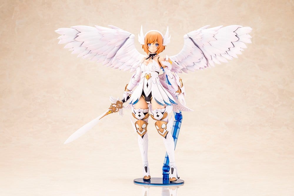 Grande Scale Lumitea Wilize Mode with sword and wings spread on a blue stand