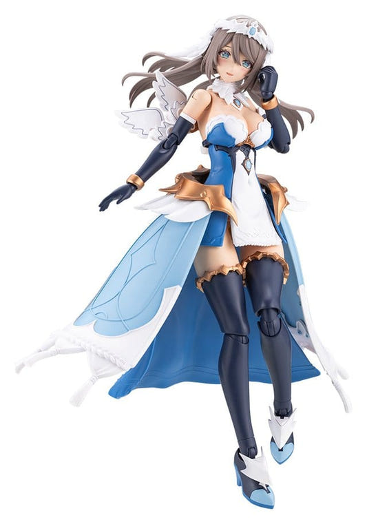 Kotobukiya Arcanadea Ermeda Grand Scale angelic model kit in blue and white, front view