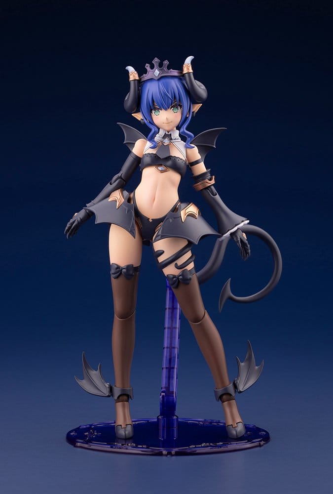 Arcanadea Velretta First Engage Ver. model kit standing on purple stand, front view