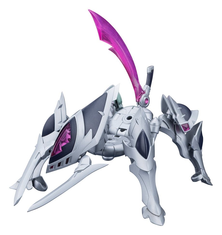 Kotobukiya Arcanadea XenoAlma Legiant in white Monster Mode with pink blade, white background