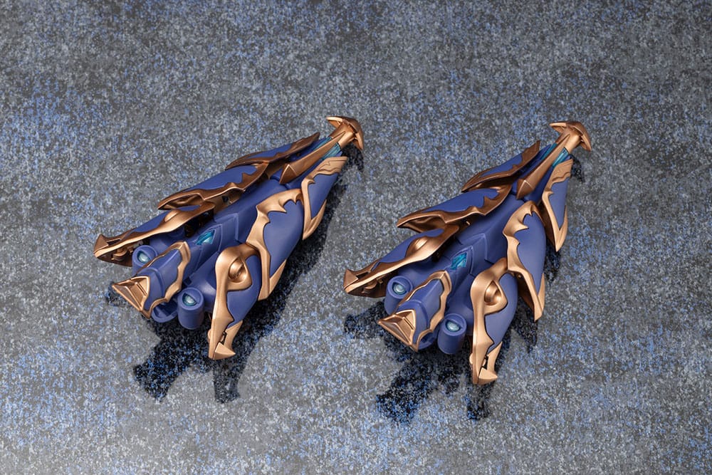 Arcanadea Trickle Dekapodia navy and gold gauntlet pieces, alternate lighting