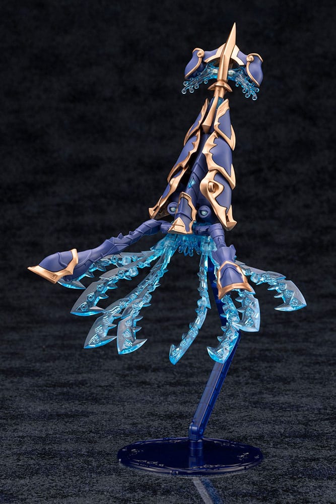 XenoAlma Trickle Dekapodia Monster form on its display base, front view