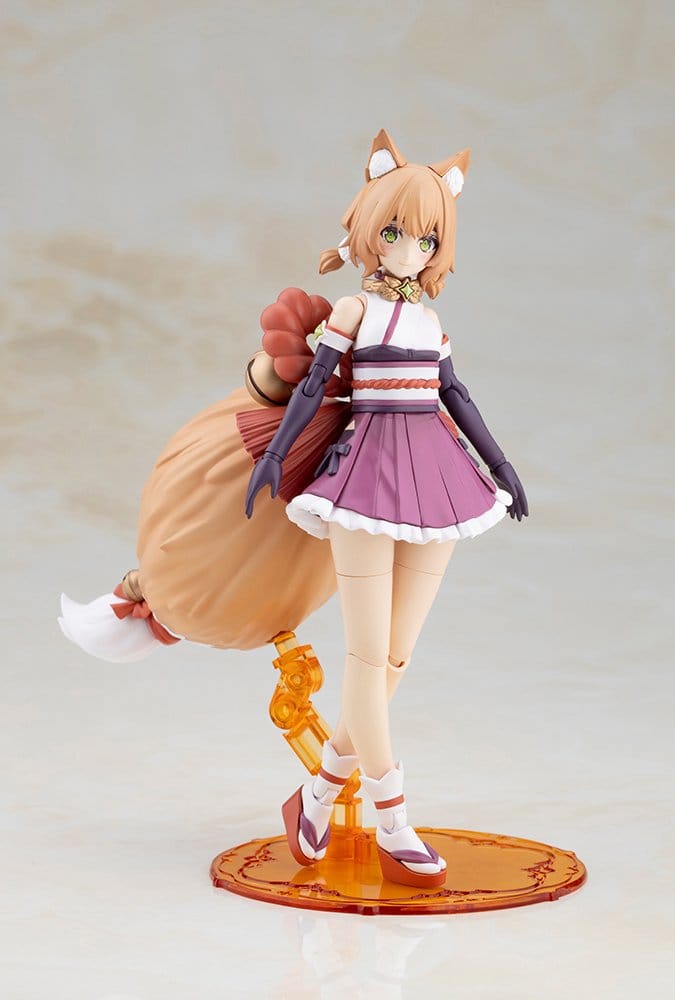 Arcanadea Yukumo First Engage Ver. model kit standing with large fox tail, front three-quarter view