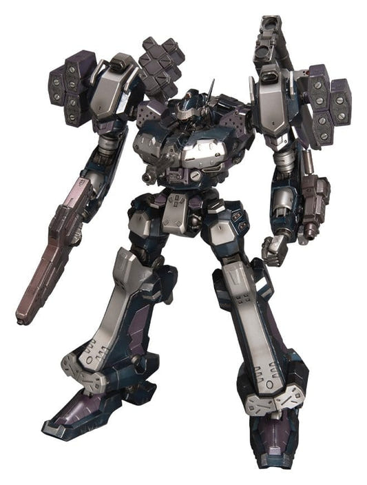 Kotobukiya Armored Core CREST CR-C75U2 1/72 kit built in dark purple, front view with weapons
