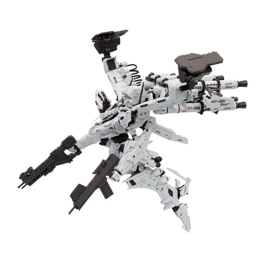 Kotobukiya Armored Core Lineark White-Glint 1/72 model kit with V.O.B booster attached, cut-out view