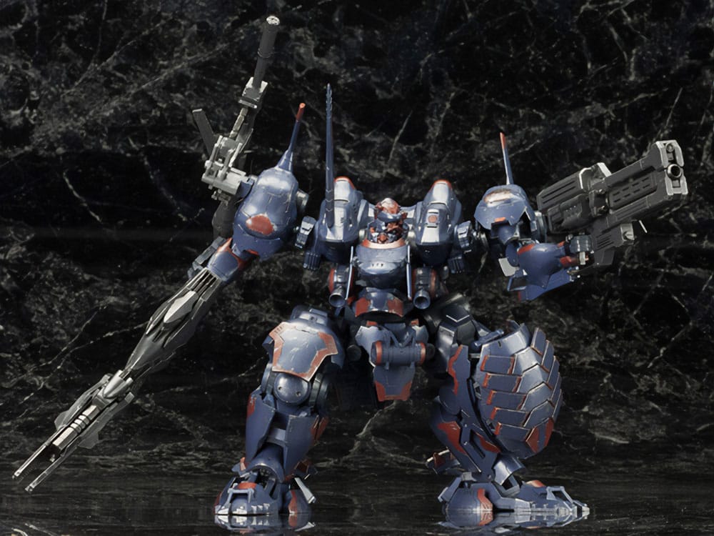 Kotobukiya Hanged Man Rematch Ver. 1/72 kit in a wide stance aiming a rifle