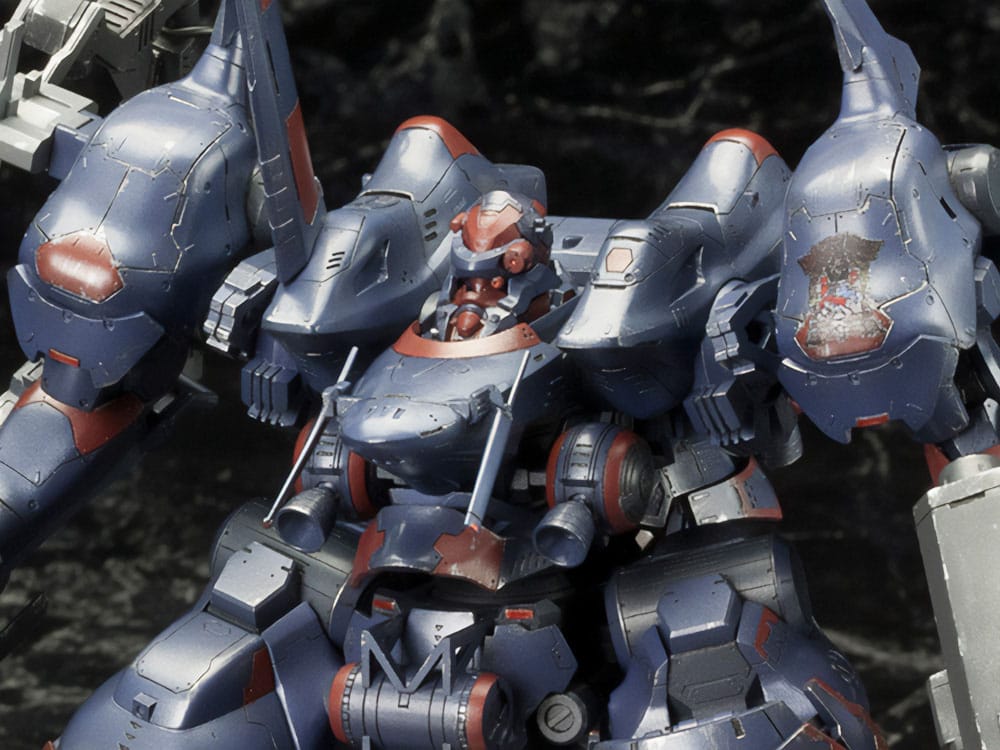 Close-up of the Hanged Man head, core and emblem decal, Kotobukiya 1/72 Armored Core V kit