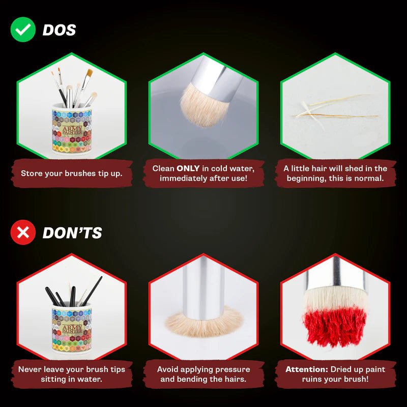 Army Painter Masterclass Drybrush Brush Set - Loaded Dice