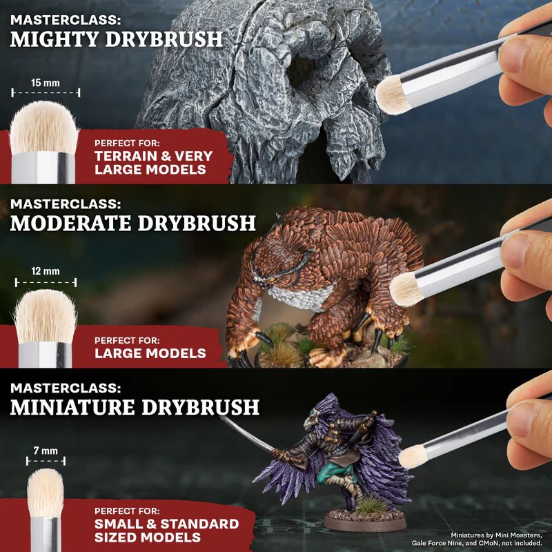 Army Painter Masterclass Drybrush Brush Set - Loaded Dice